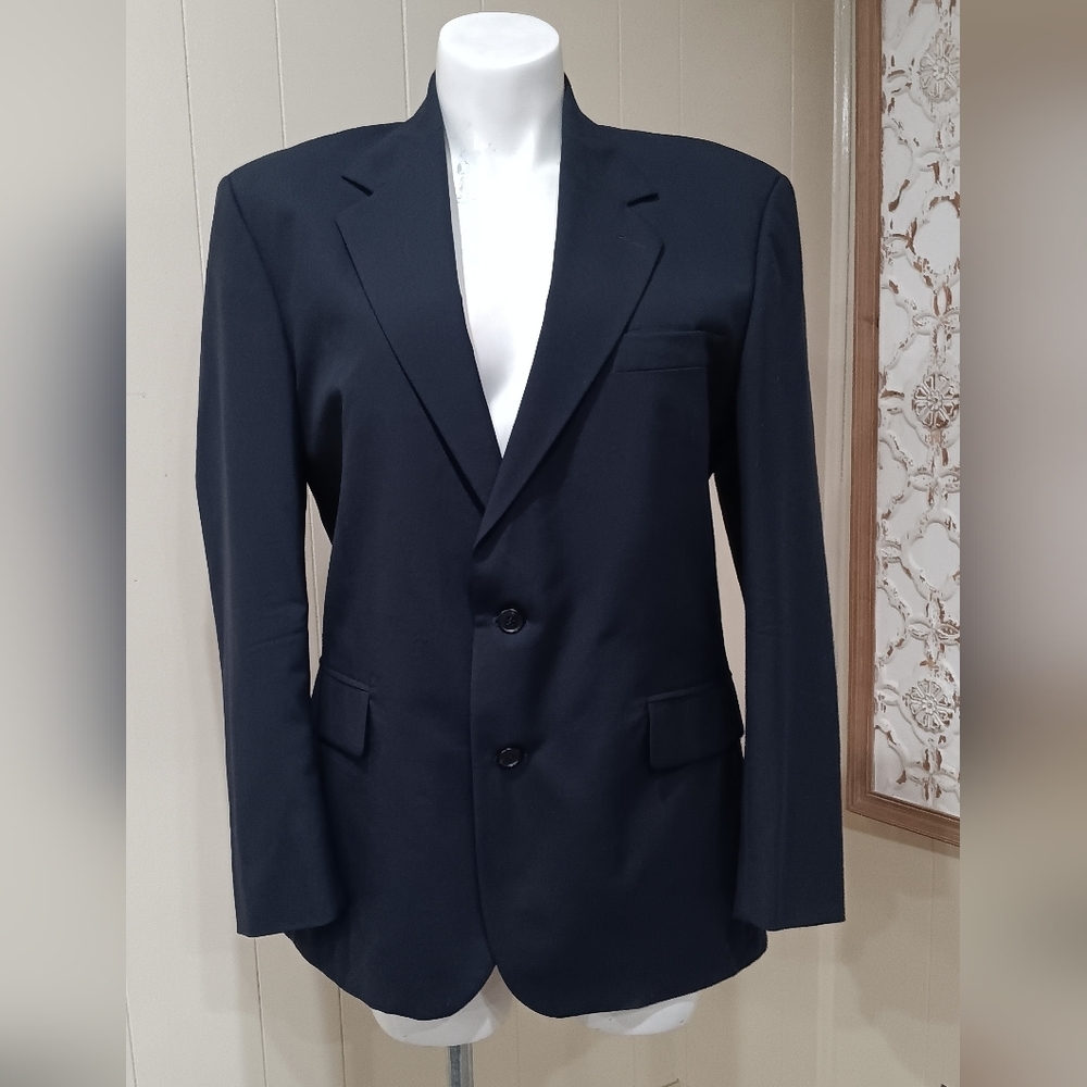 Pendleton USA Blue Wool Classic Sport Coat Jacket Blazer 42R Timeless Blazer
